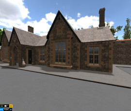 birnam and dunkeld train station exterior virtual model