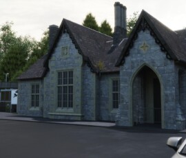 birnam and dunkeld train station exterior virtual model
