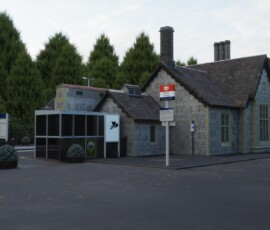 birnam and dunkeld train station exterior virtual model