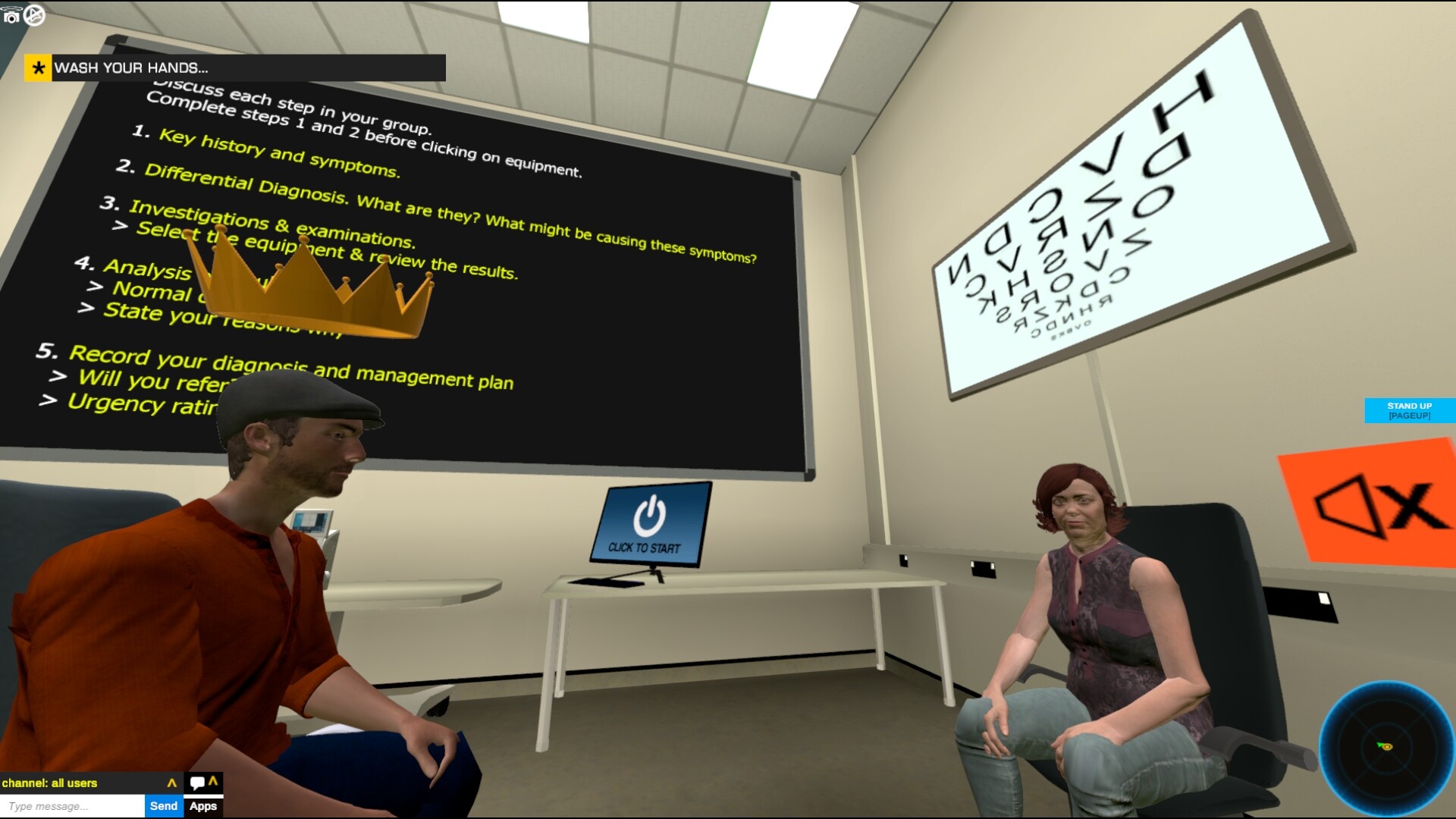 virtual ophthalmology clinic session